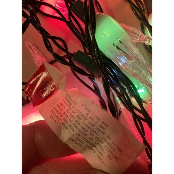 Midget Icicle Lights 20 Multicolor Indoor Outdoor String Christmas Lights - Picture 2 of 8